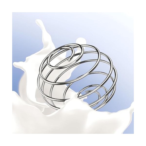 Kisstta Lot de 6 boules de shaker en acier inoxydable - Shaker à protéines - Boule de mélange en acier inoxydable - Pour bois