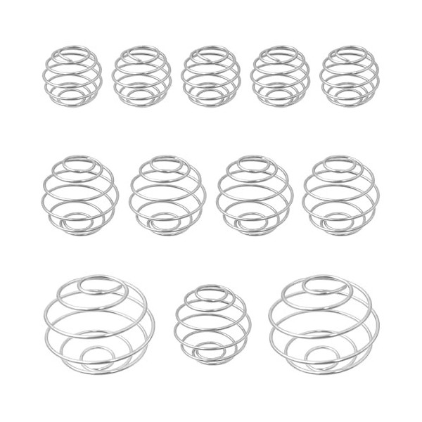 TTQiAnJ 12 Pièces Boule de Mélange en Acier Inoxydable,Mélangeur de Protéines,Boule de Mélangeur pour Milkshake Boissons Jus 