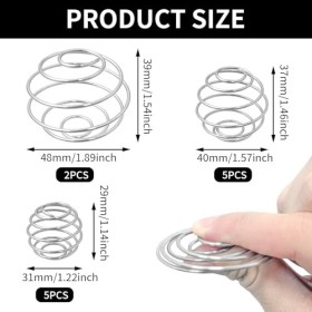 TTQiAnJ 12 Pièces Boule de Mélange en Acier Inoxydable,Mélangeur de Protéines,Boule de Mélangeur pour Milkshake Boissons Jus 