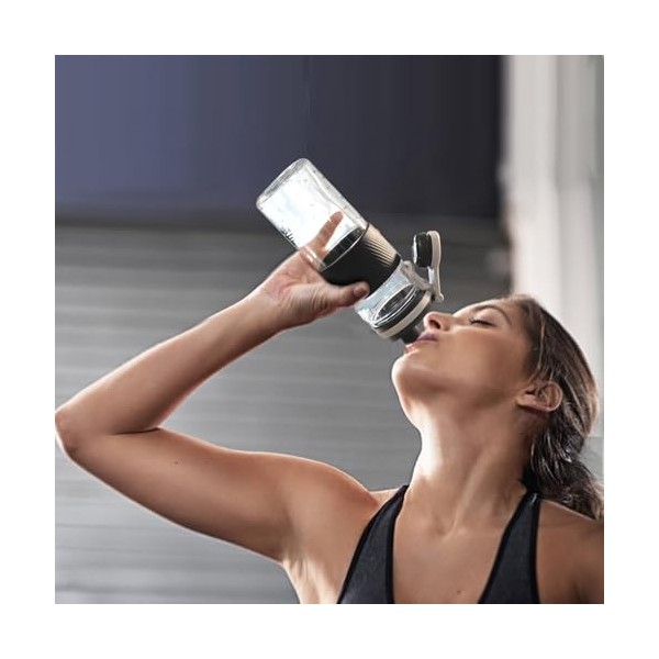 PZMLOASN Bouteille shaker pour mélanges protéinés - Bouteille shaker pour boissons protéinées super crémeuses - 650 ml - Dura