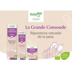 HERBALGEM | GRANDE CONSOUDE BAUME APAISANT BIO | POUR RÉPARER ET APAISER LES PEAUX IRRITÉES | 50 ML