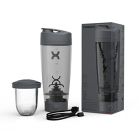 Promixx Pro Shaker Bouteille shaker rechargeable et puissante pour des boissons protéinées lisses avec stockage de supplément