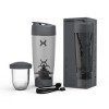 Promixx Pro Shaker Bouteille shaker rechargeable et puissante pour des boissons protéinées lisses avec stockage de supplément