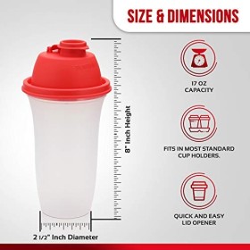SIGNORA WARE Signoraware Lot de 2 bouteilles shaker en plastique de 500 ml pour substitut de repas, smoothies, boissons, vina