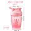 Shaker Cup avec boule de mélange de poudre de protéine - Bouteille shaker de 350 ml - Bouteille de sport parfaite - Anti-fuit