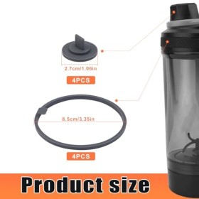 Lot de 8 Joints de Rechange pour Shaker à Protéines Électrique VOLTRX 24 oz, Joints en Silicone Joint dÉtanchéité Anti-Fuite