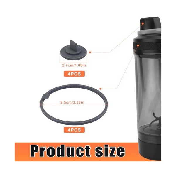 Lot de 8 Joints de Rechange pour Shaker à Protéines Électrique VOLTRX 24 oz, Joints en Silicone Joint dÉtanchéité Anti-Fuite