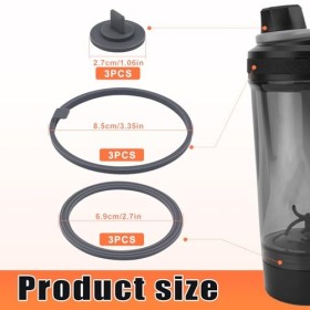 Lot de 9 Joints de Rechange pour Shaker à Protéines Électrique VOLTRX 24 oz, Joint dÉtanchéité en Silicone Joint Anti-Fuite 