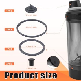 Lot de 7 Joints de Rechange pour Shaker à Protéines Électrique VOLTRX de 24 oz, avec 4 Bouchons Antidérapants Joint Anti-Fuit