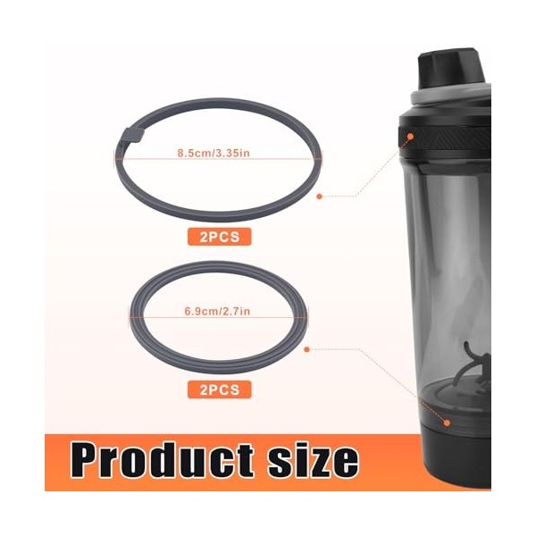 Lot de 4 Joints de Rechange pour Shaker à Protéines Électrique VOLTRX 24 oz, Joints dÉtanchéité en Silicone Pièces dÉtanché