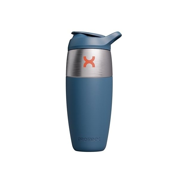 Promixx PURSUIT Bouteille Shaker Premium – Bouteille shaker de protéines à paroi unique en acier inoxydable – Durable, Couver...