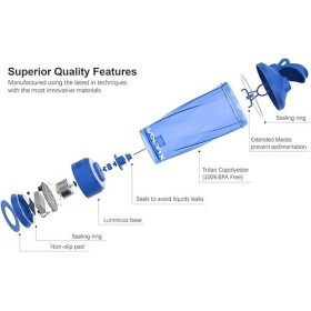 VOLTRX Bouteille shaker de protéines électrique de qualité supérieure, fabriquée en Tritan – Sans BPA – Tasse mélangeuse port