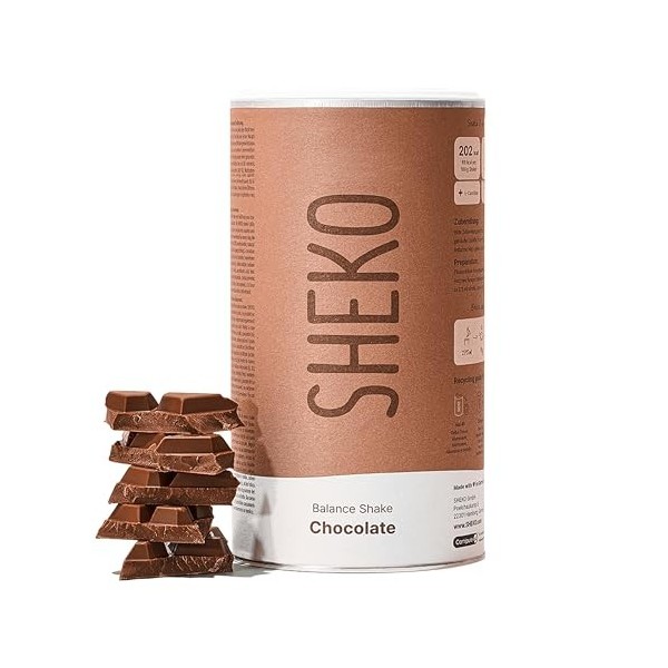 SHEKO - Shake de repas à boire - Substitut de repas - Haute teneur en protéines - Goût naturel - Shake minceur 450 g – 1 paq
