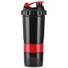 AMONIDA Bouteille shaker portable anti-fuite avec couvercle rabattable pour mélanger les protéines et éviter de glisser pour 