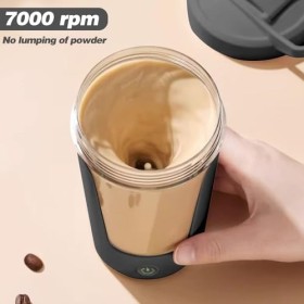 Tutamaz Shaker à protéines électrique, 450 ml, charge rapide, USB, rechargeable, mixeur à protéines, 7000 tr/min, pour shakes
