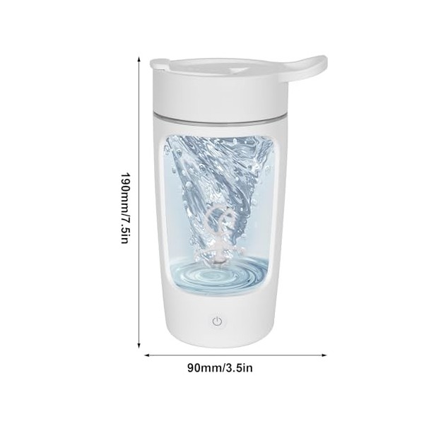 Shaker Bouteille pour Shakes, 650ML Shaker Tasse USB, Électrique Protéine Shaker, Bouteille Shaker, Shaker Bottle, Shaker Élé