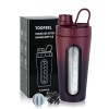 TOOFEEL Bouteille shaker en acier inoxydable – Gobelet shaker en métal de 800 ml pour boissons protéinées, 2 boules fouet, ne...