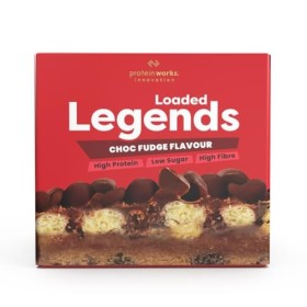 THE PROTEIN WORKS - Barres de légende chargées | 14g de protéines | 12 paquets x 47 g | Faible teneur en sucre| Fondant au ch