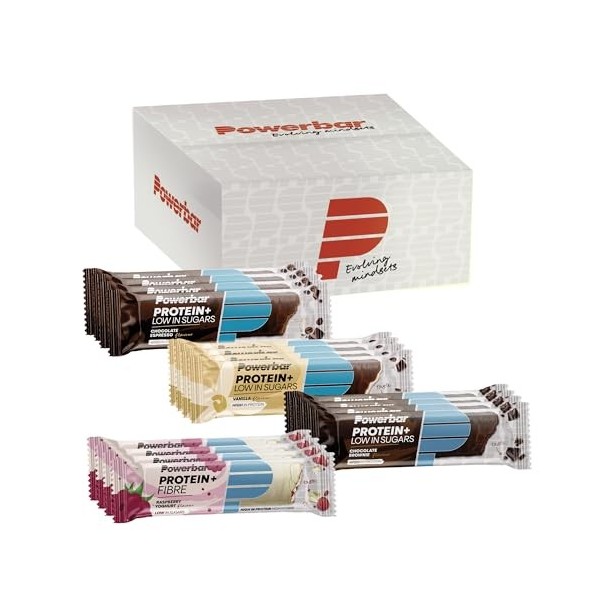 Powerbar Protein Plus Low Sugar Multiflavour Box 16x35g - Barres protéinées avec fibres