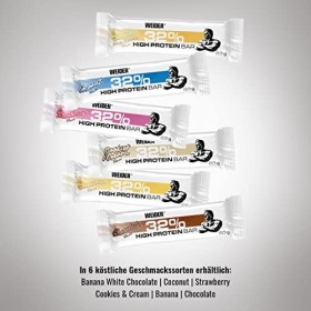 WEIDER 32% Protein Bar, délicieuse barre protéinée enrobée de chocolat fin, haute teneur en protéines, barre énergétique, sna