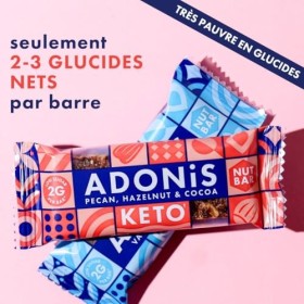 Assortiment de Barres Adonis Keto aux Fruits à Coque 16 Barres de 35g | Végétalien et Keto l 100% Naturel l Sans Gluten, Sa