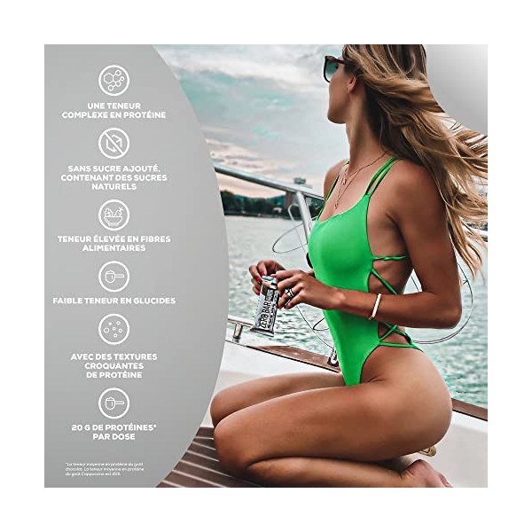 BioTechUSA Zero Bar Protein Snack | Faible teneur en sucre et sans lactose | Texture croustillante | Saveurs délicieuses, 20 