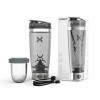 Promixx Bouteille shaker Pro – Rechargeable, puissante pour des milkshakes protéinés lisses – Comprend un stockage de supplém