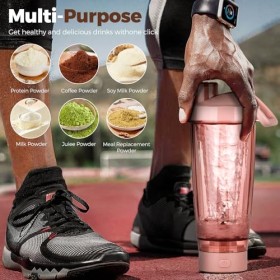 KOOSREEL Shaker de protéines, mélangeur électrique rechargeable par USB C, sans BPA, pour boissons protéinées et substituts d