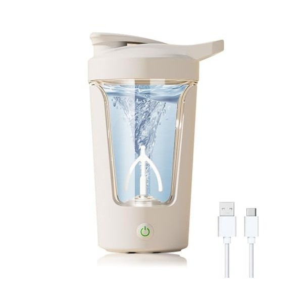 LOMUG Shaker Electrique Portable 450ml Shaker Proteine Bouteille Shaker Éléctrique Shaker Mixeur Portable Blender Petit Shake