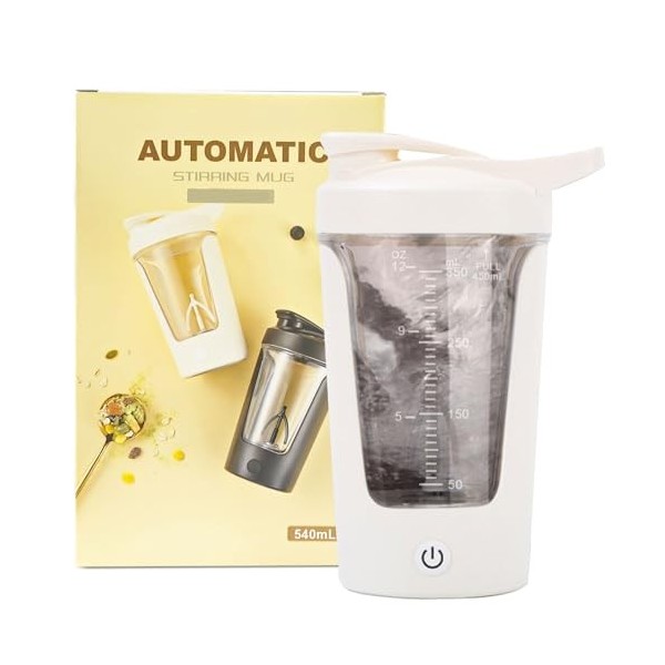 YushengTai Shaker électrique à protéines - 450 ml - Shaker électrique pour poudre de potéine, café et milkshake - Tasse porta