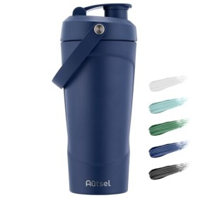 Autsel Shaker de Proteine, Bouteille Shaker Inox, Shaker Isotherme de Sport, Portable Protein Shake Mixer, for Protein Shakes
