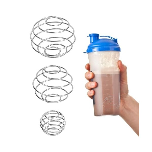 3 Pièces Boule De Secousse,Melangeur Anti Grumeaux Biberon,Acier Inoxydable Boule De Secoussemélangées,Mélangeur Biberon,En P