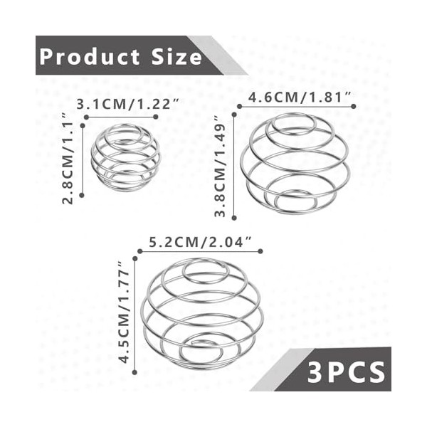 3 Pièces Boule De Secousse,Melangeur Anti Grumeaux Biberon,Acier Inoxydable Boule De Secoussemélangées,Mélangeur Biberon,En P