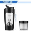 GOMETY Shaker électrique à protéines - Mixeur automatique avec compartiment à poudre - 650 ml - Rechargeable par USB - Shaker