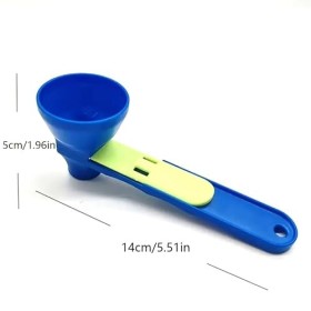 Shop-UP! Entonnoir doseur de protéines en poudre pour bouteilles, doseur de lait en poudre ou pour la cuisine Mod.1, Bleu 