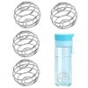 OIGWBPH 4 Pièces Boule de Secousse, Bouteille Acier Inoxydable, Ressort Agitateur pour Globuline Mélange Boisson Ball Protein