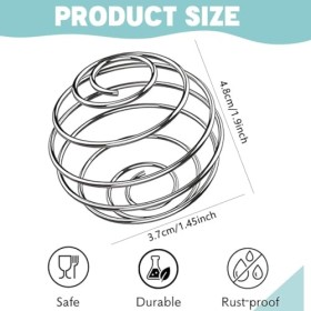OIGWBPH 4 Pièces Boule de Secousse, Bouteille Acier Inoxydable, Ressort Agitateur pour Globuline Mélange Boisson Ball Protein