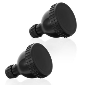 Xinjoduz Lot de 2 récipients pour poudre de protéine noire - Entonnoir portable pour poudre de protéine - Pour mélanges de po