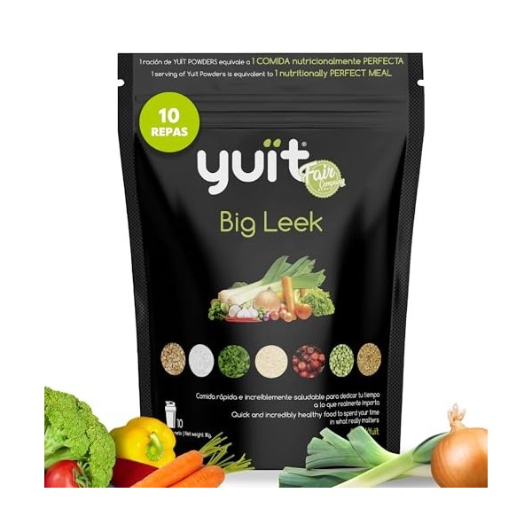 YUÏT - Substitut de repas - Shake protéiné - 35g de protéines en poudre - Aliment 100% naturel - Supplément vitamines - Légum...