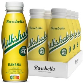 Barebells Shake protéiné crémeux – faible en sucre, 24 grammes de protéines par bouteille, sans lactose – Banana Milkshake 8 