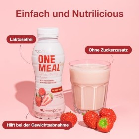 NUPO Repas pour perdre du poids I Shakes de substitution de repas I 4 saveurs I Faible teneur en calories et sans lactose