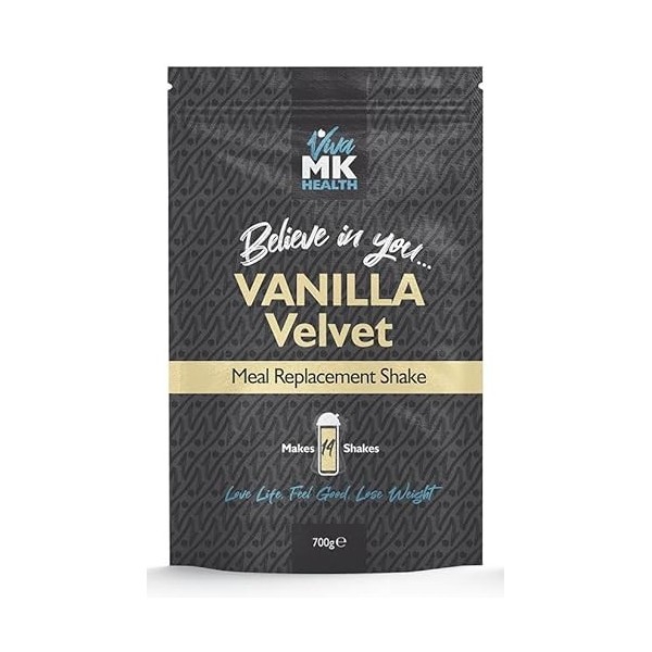 VivaMK Health Poudre de substitut de repas aromatisée à la vanille pour 14 shakes 700 g