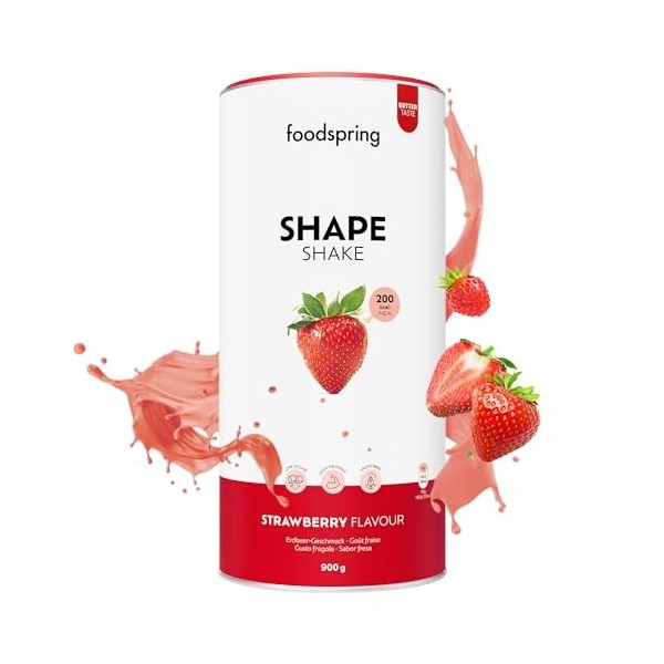 foodspring Shape Shake Fruits des bois - Substitut de repas complet pour le contrôle du poids avec des protéines de qualité s