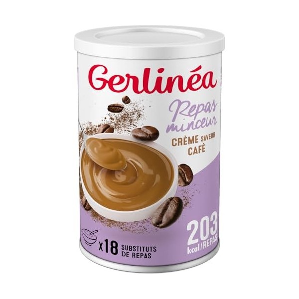Gerlinéa - Crème Repas Minceur - Substitut de Repas Complet et Rapide - Saveur : Café - 540 g