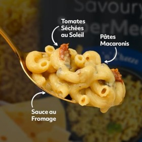 THE PROTEIN WORKS - SuperMeals salés, végétaliens et riches en protéines, 26 vitamines et minéraux, Mac n Cheeze, 10 repas