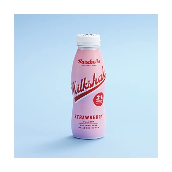 Barebells | Pack De Barebells Milkshake 8x330 Ml | Boissons protéinées | Pack de milkshakes protéinés - Fraise