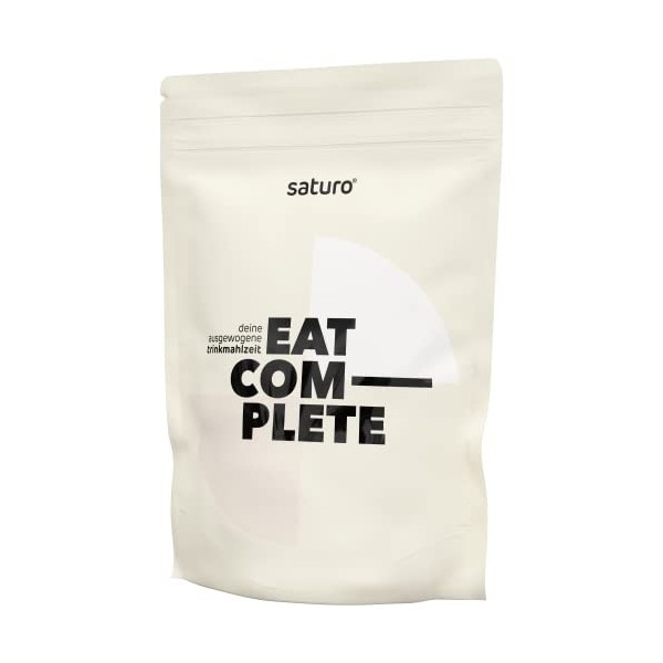 Saturo Substitut de Repas Protéiné, Vegan, 26 Vitamines et Minéraux, Riche en Protéines, Sachet de 1,4 kg, Goût Nature Shakes...