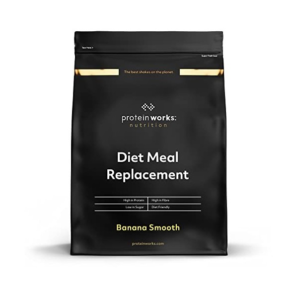 THE PROTEIN WORKS - Diet Breakfast Smoothie | Petit-déjeuner sur le pouce | Hyperprotéiné et peu sucré | 9 Portions | Latte C