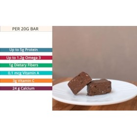 F&S Barre Protéinée Brownie à Faible Teneur en Sucre | Petit lait, Caséine, Oméga 3, Vit A, Vit C, Calcium | 20 g, Paquet de 