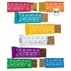 TZAMPAS Clean Eating Rainbow Box Barres énergétiques 15 x 40 g, bio, végétalien